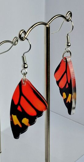 Monarch Butterfly Wing Earrings