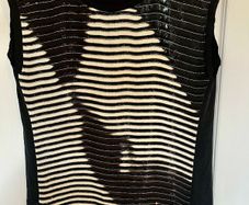 Allsaints, Y2K, hand embellished beaded & sequins silk top, size UK8