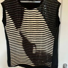 Allsaints, Y2K, hand embellished beaded & sequins silk top, size UK8