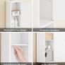 Slim Bathroom Storage Cabinet  Tall Space Saving Bathroom Cabinet with Drawer & Double Door Storage, 180cm Image 6