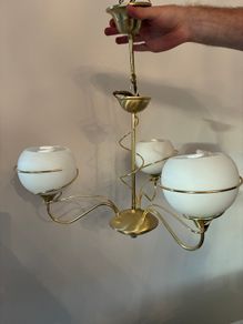 Spherical gold ceiling light