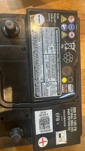 car batter Genuine VW EFB