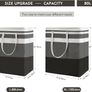 NEW SALE | 80L Freestanding Laundry Basket with Extended Handle, Collapsible Waterproof Large Image 6