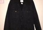 Bershka black denim oversized jacket