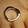 Rhodium Plated Sterling Silver Moissanite Band Ring Image 10