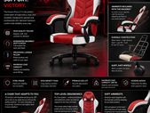 Huzaro Force 2.7 Red Velour Gaming Chair Ergonomic Reclining Gaming Chair