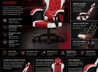 main image for ad Huzaro Force 2.7 Red Velour Gaming Chair Ergonomic Reclining Gaming Chair