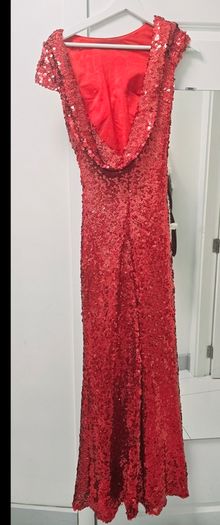Red Sequin long dress