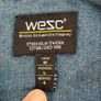 WESC Streetwear Mens Med Hardcore Happiness Smiley Face Denim Trucker Jacket Image 2