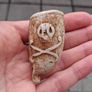 Vintage skull and bones clay pipe bowl Image 2