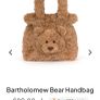 New JELLYCAT Bartholomew Bear Handbag Image 4