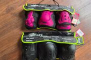 No Fear Inline Skate Protection Sets - Black (Large) &amp; Pink (Medium)