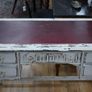 Vintage Shabby Chic Leather Top Desk Image 3