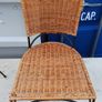 Two vintage wicker and wrought iron chairs Image 4
