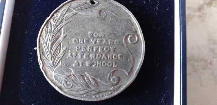Antique School Attendance Medal Isle Of Ely