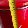 Judge Enamel Large Bread Bin Crock Style Red 25 cm tall. Image 2