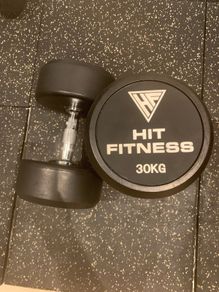 Dumbbell Pair 30kg Hit Fitness Round Rubber