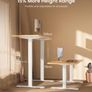 Height Adjustable Electric Standing Desk Frame Two-Stage With Heavy Duty Steel Stand up Desk Computer Desk with Automatic Memory Smart Pannel (White) Image 2