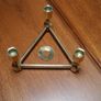 Triangular Brass Candelabra by Lars Bergsten for Gusum, Sweden, 1960s. Image 10