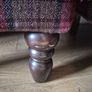Large wingback chair and foot stool Image 4