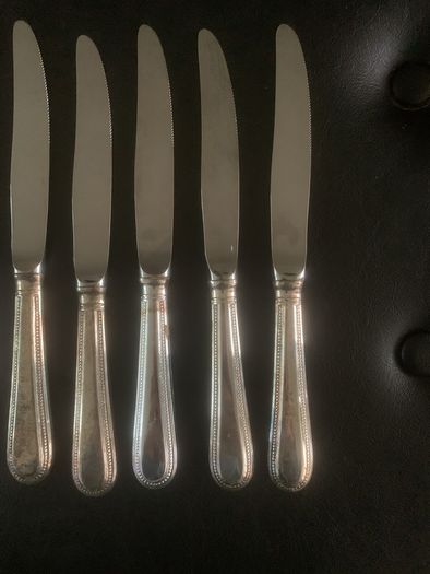 6 silver knives