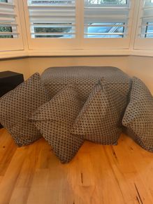 Footstool & matching cushions