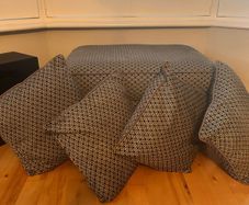 Footstool & matching cushions