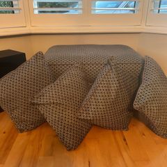 Footstool & matching cushions