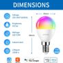 Smart Bulb E14 Alexa Light Bulbs,RGB Colour Changing Bulbs,Smart Life App Control,Bluetooth & WiFi Bulb,470LM, 5W Replace 40 Watt,Works with Alexa & Google Assistant (2 Pack) Image 3