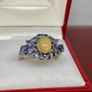 Silver ring with Opal and Lolite Image 2