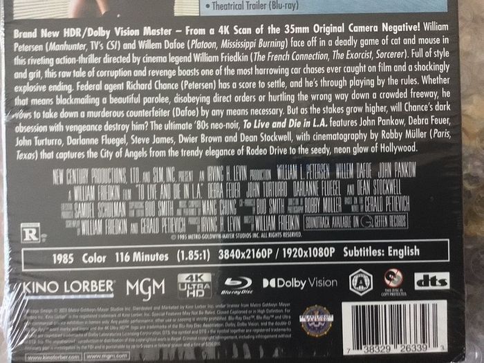 To Live and Die in LA 4K American Import