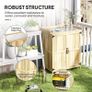 43 x 74cm Fir Wood Shed, with Metal Worktop - Natural Finish Image 4