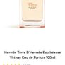 Hermes Terre D'Hermes Eau Intense Vetiver Eau de Parfum 100ml Image 3