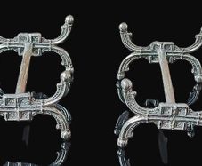 Antique Pair of Silver Plate Knife Rests