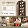 Kitchen Storage Cupboard with Mug Holder Display, Kitchen Sideboard with Drawers & Double Doors, Pantry Cabinet Unit Perfect for Coffee Station, Living Room Buffet & Home Drinks Bar  Brown Image 2