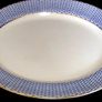 Antique Soho Pottery "Montauban" Blue Basket-Weave Image 2