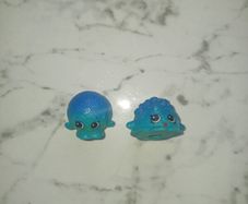 shopkins - 2pcs, glitter ombre shopkins (food bowl, tennis ball)