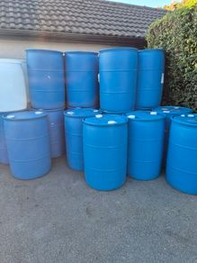 blue barrels