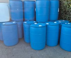blue barrels