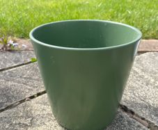 Green ceramic pot