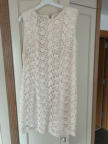 Mango cream lace dress