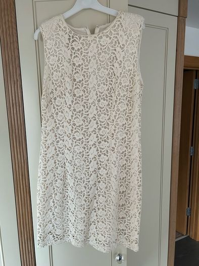 Mango cream lace dress