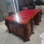 Thomas Chippendale Lions Head Carved Twin Pedestal Partner Desk Image 7