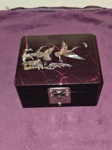 Vintage Korean Mother of Pearl inlay Jewellery Box