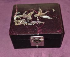 Vintage Korean Mother of Pearl inlay Jewellery Box