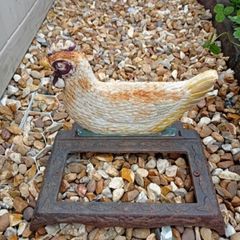 cast iron chicken bootscraper
