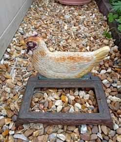 cast iron chicken bootscraper