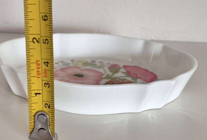 Vintage Bone China Floral Meadow Sweet pattern Trinket Dish by Wedgwood