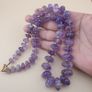 Vintage Beautiful Melon Shape Purple Ameythst beads Necklace 22 inches Image 9