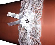 White Lace Garter - stretchy